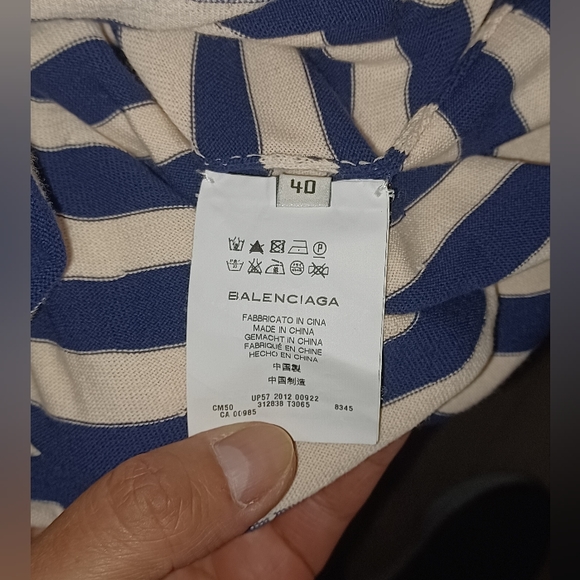 Balenciaga Knit dress. Size 40 (10 US) in navy/light pink - Picture 4 of 4